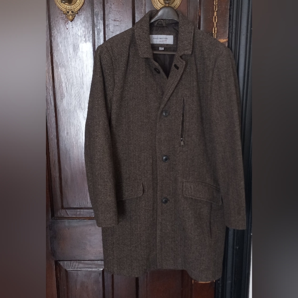 Marc Jacobs Herringbone Wool Overcoat Coat